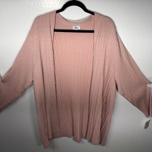 Kim Rogers Blush Pink Ribbed Cardigan 319
